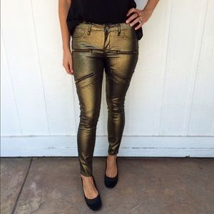 NEW Gold Moto Pants